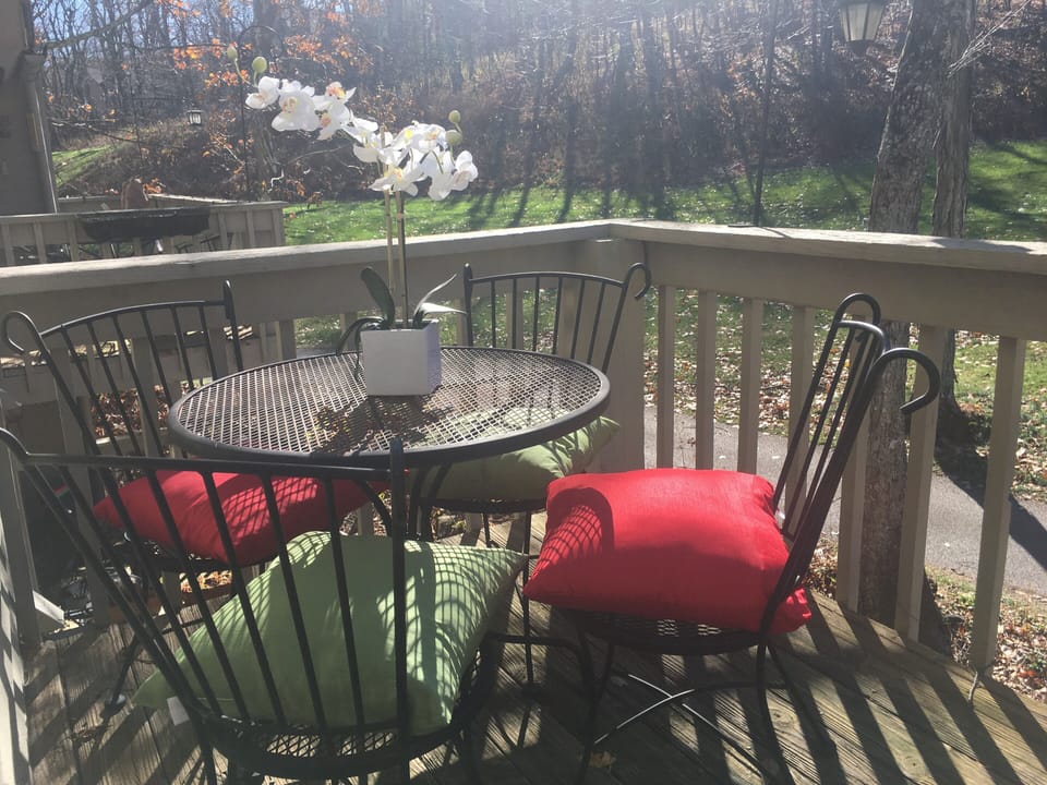 Sit outside for a breath of fresh, mountain air 