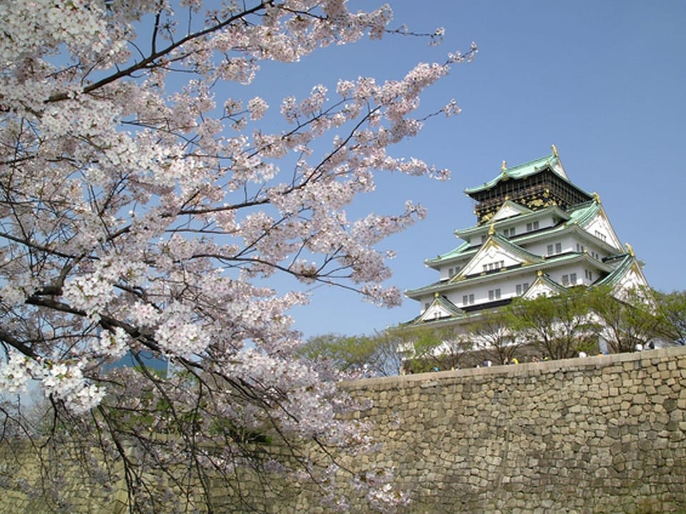 Spring scenery of Osaka Castle Park