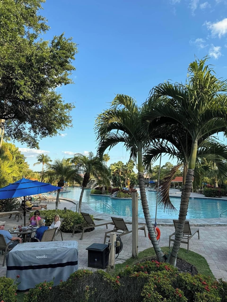 Resort-style swimming pool