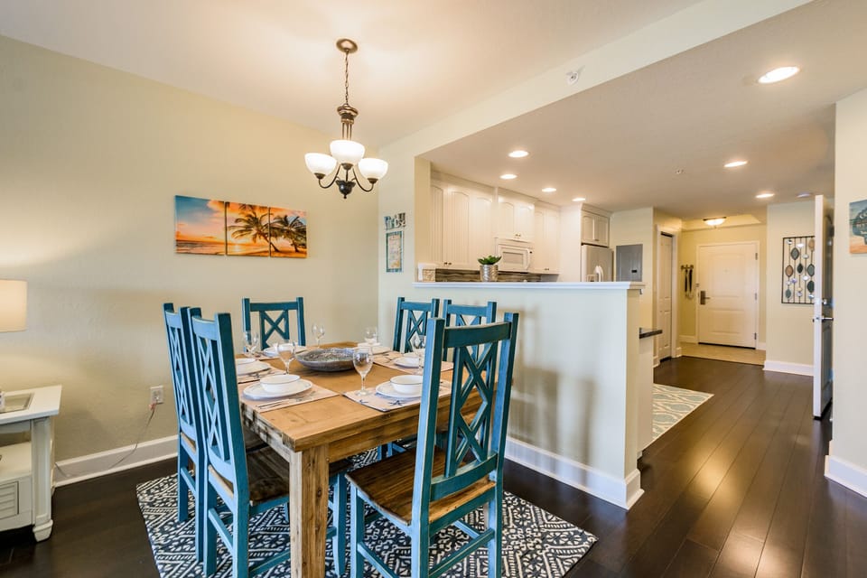 The dining area