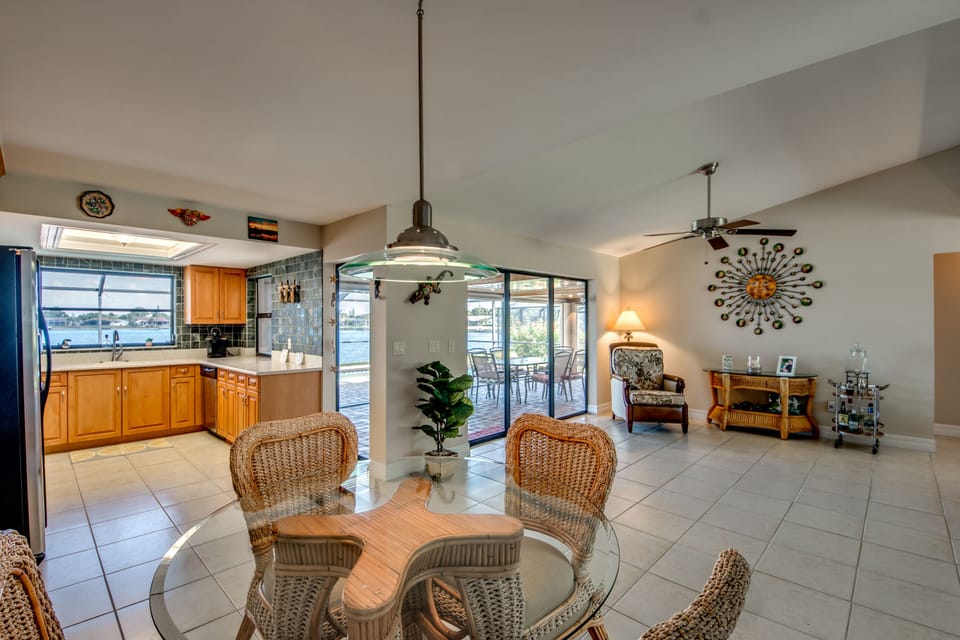 Inside dining space