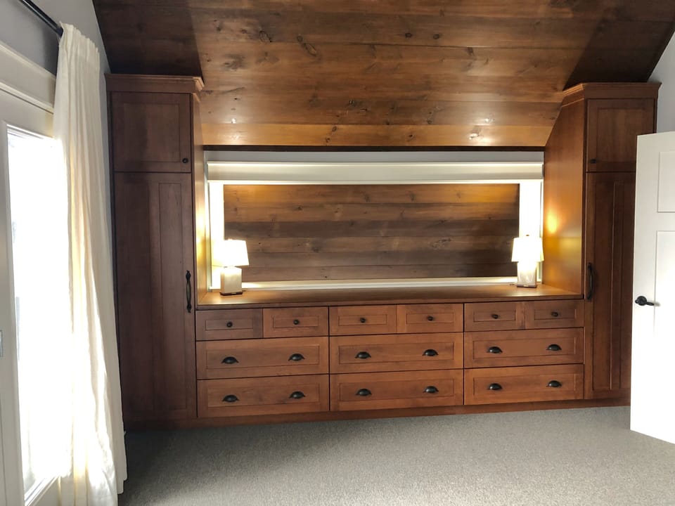 Their is plenty of storage space in the Master Bedroom.
