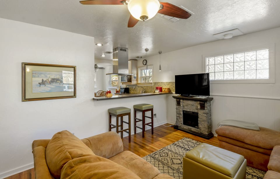 Living Room with view of kitchen