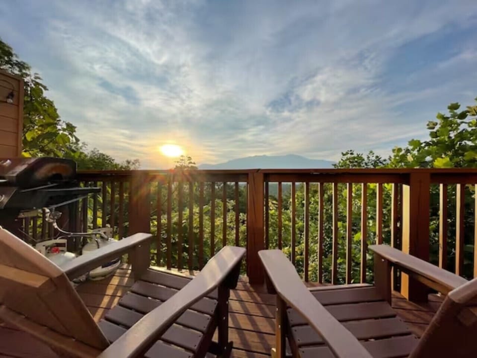 Coffee in the clouds — sunrise from the deck