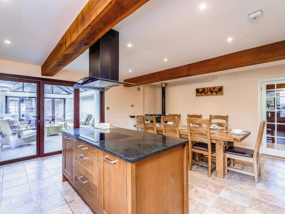 Large kitchen and dining area | Rhiew Banc, Bwlch-y-ffridd, near Newtown