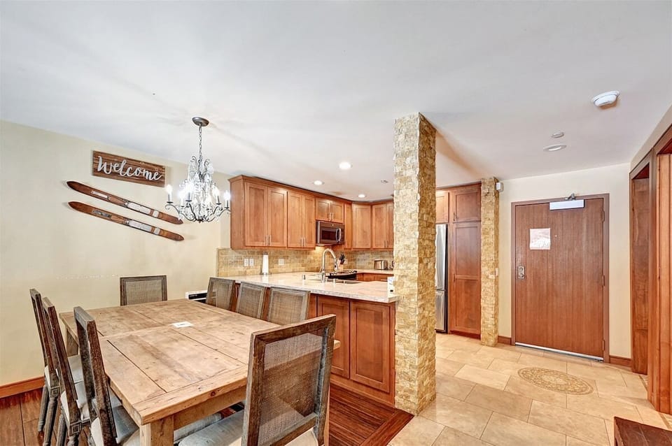 Dining room, kitchen, front door