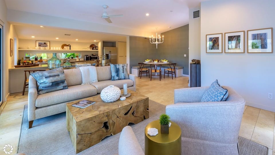 The comfortable living room provides a relaxing space indoors...