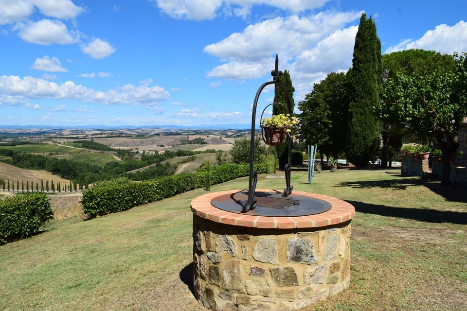 Private garden with outstanding views