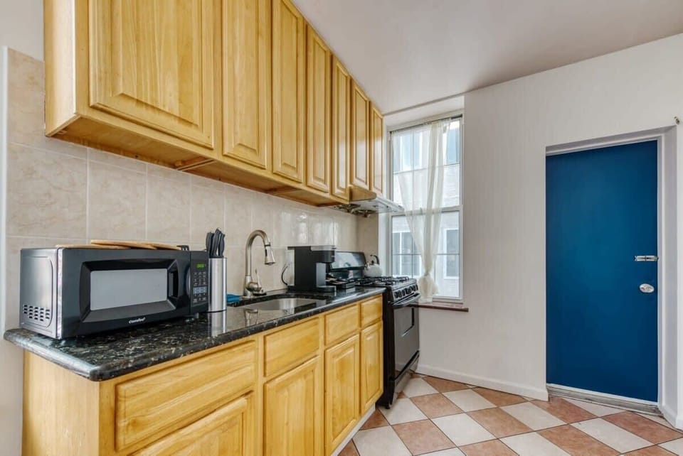 Well ventilated kitchen area