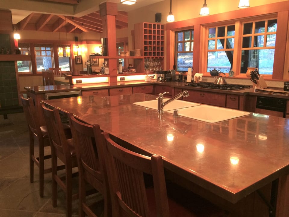 Kitchen island with view to dining room. Island seats 4
