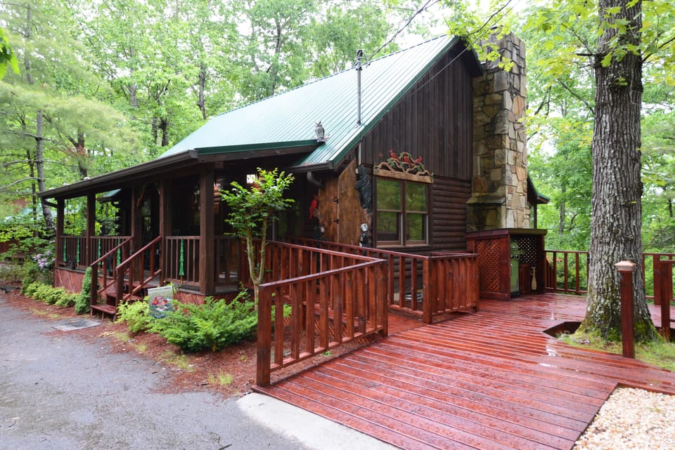 We've added a ramp and more deck area on the side of the cabin. 