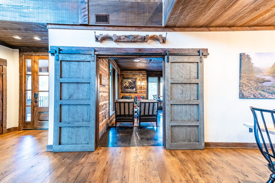 Barn Door Entrance to Game Room