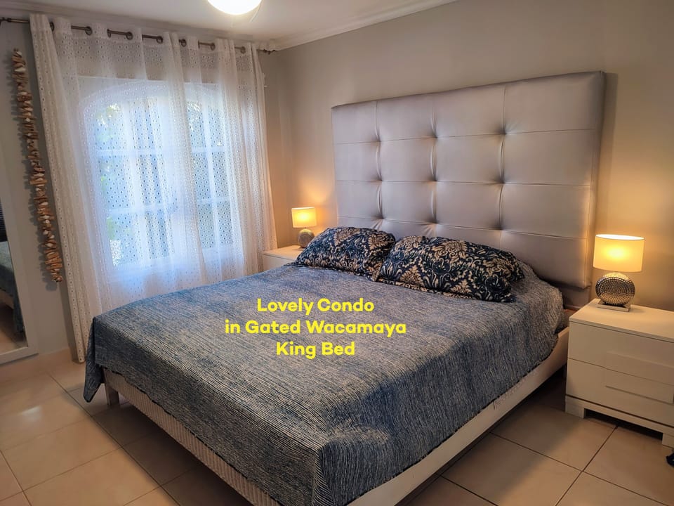One of the largest bedroom in the area with a King Bed.