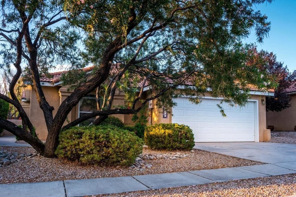 Beautiful Street view of home with two car garage