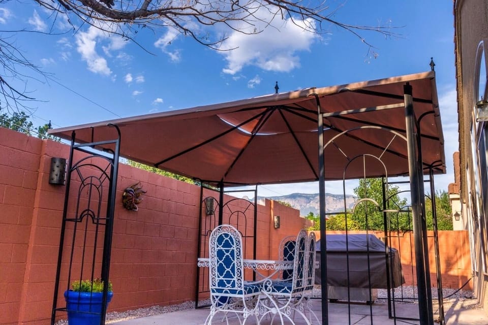Covered patio entertainment area