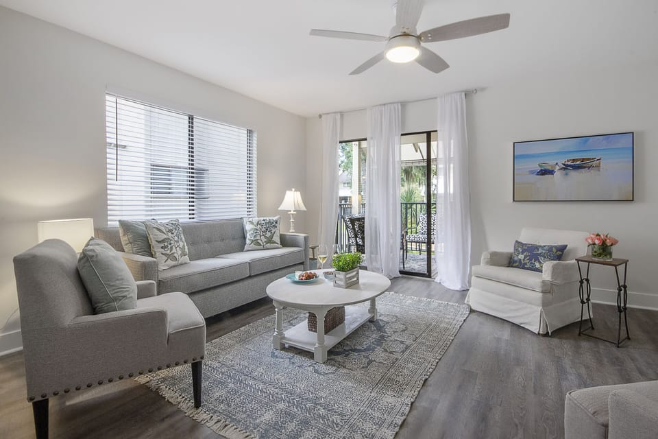 Living area leads to your patio.