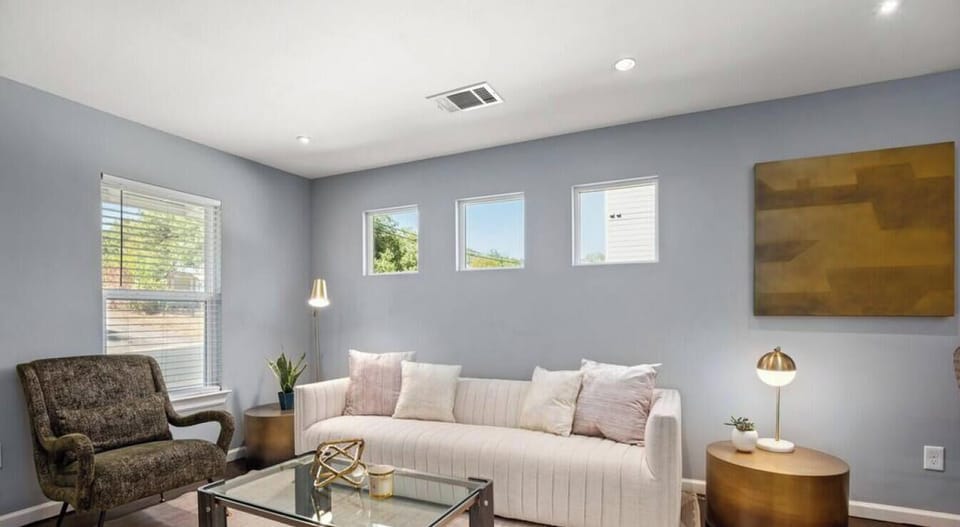 Living room with smart TV