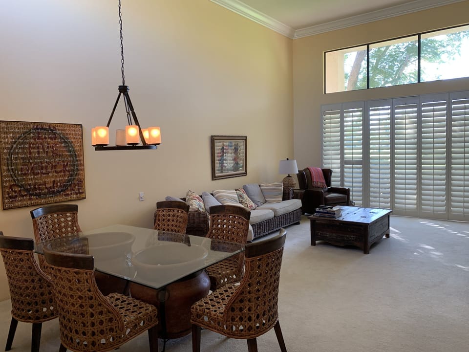 Dining and living areas