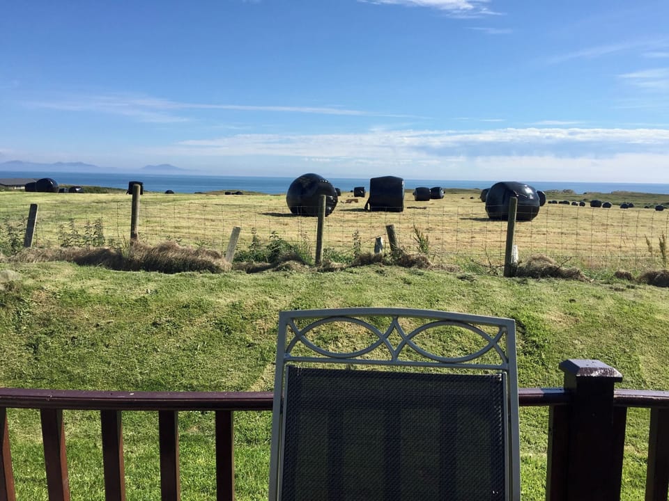 View from kitchen patio towards  Llŷnn Peninsula