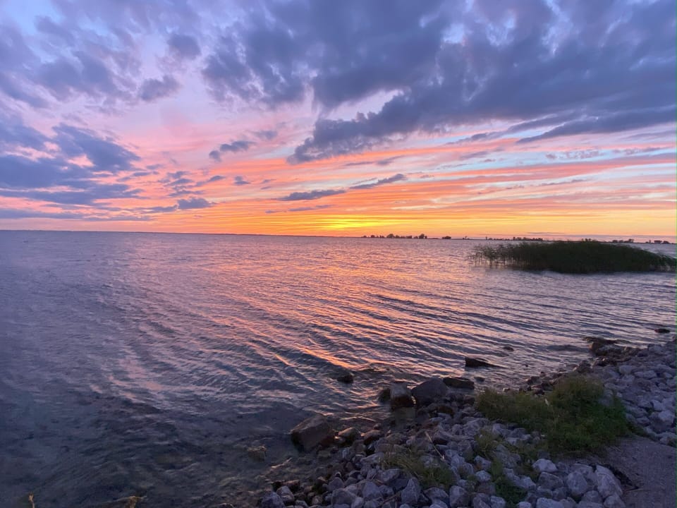 Sunset from end of So. Channel Drive
