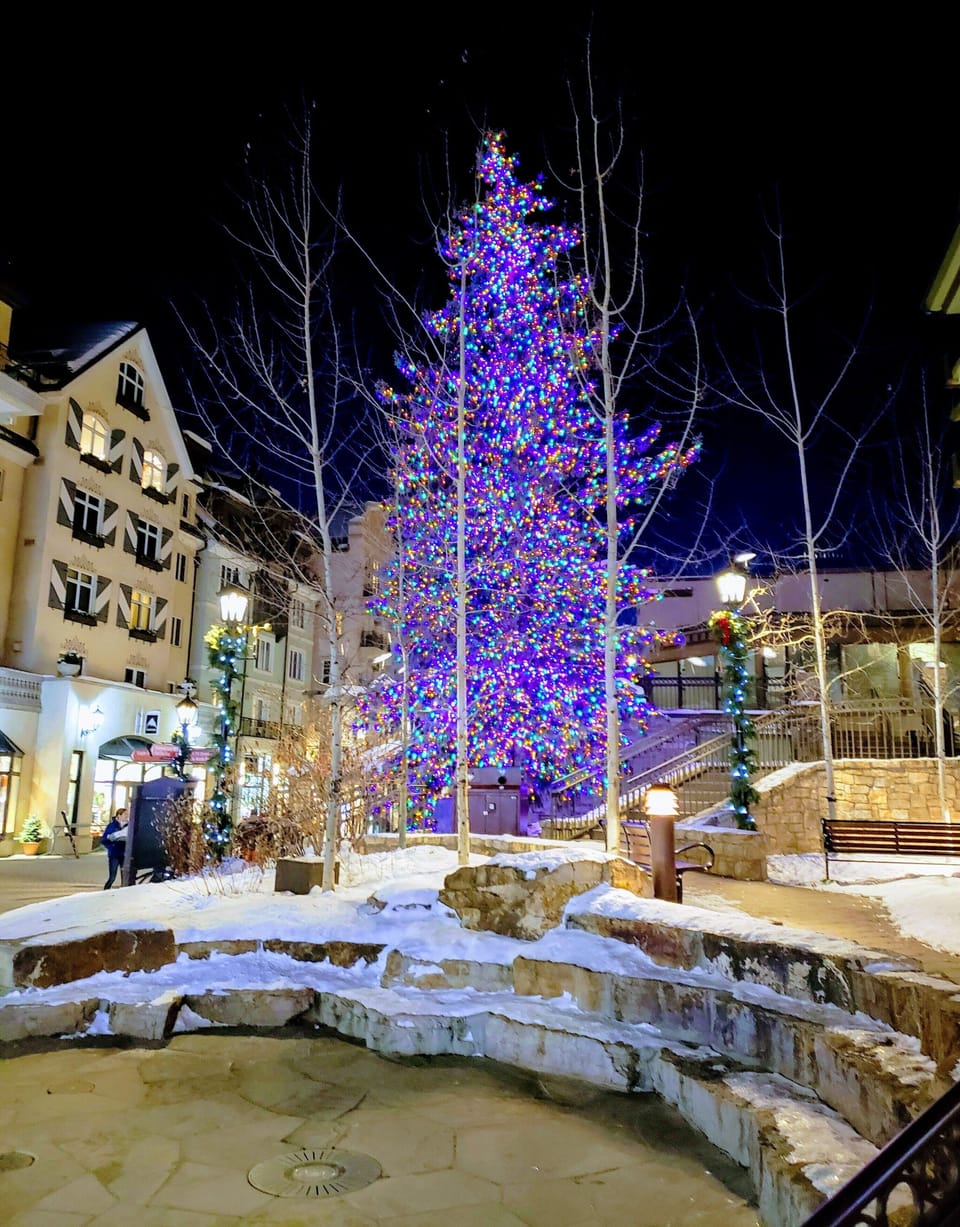 The village is always decorated beautifully around the holidays 