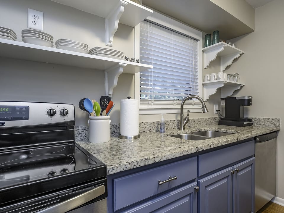 Coffee station featuring a Keurig and Mr. Coffee