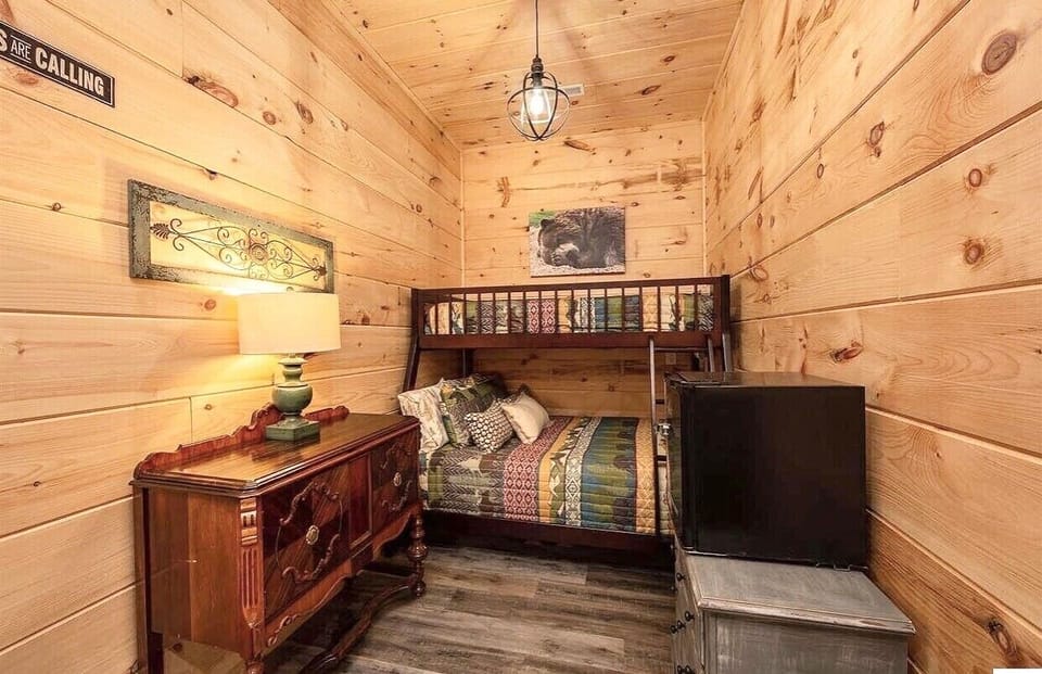 Bunk bed area in game room