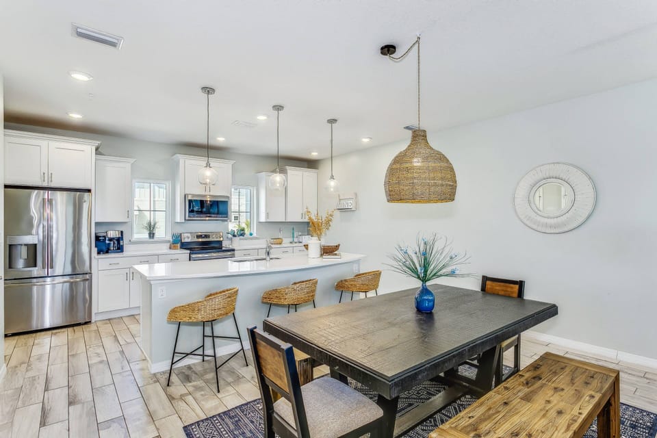Enjoy a family meal or games at the dining table