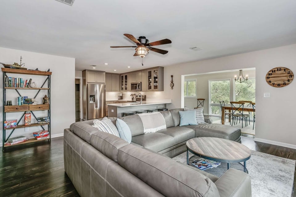 Completely remodeled main level has room for the whole gang