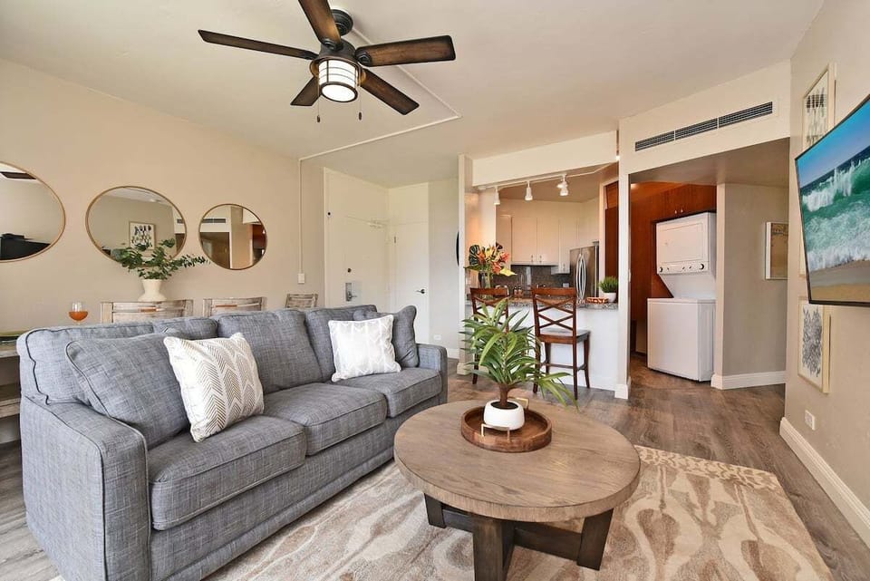 Living room featured a comfortable sofa bed for extra sleeping arrangement