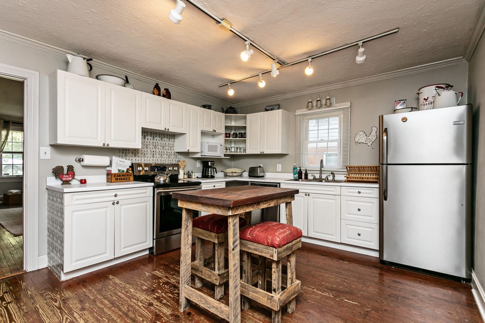 Kitchen w dishwasher, microwave, toaster,  & drip coffee maker. Stocked w essent