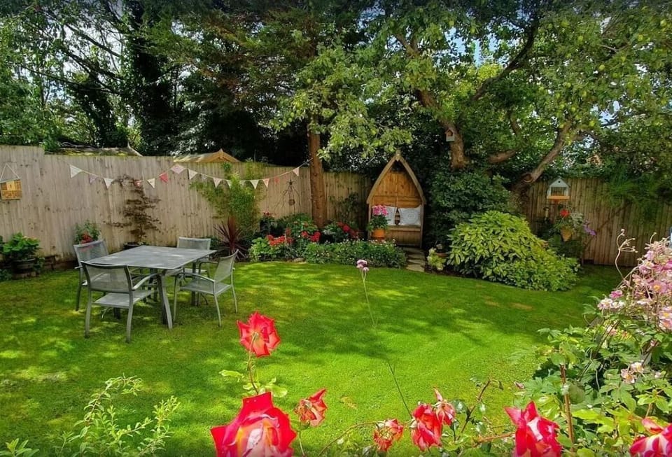 Private garden with private gate leading onto the Prestatyn-Dyserth walkway