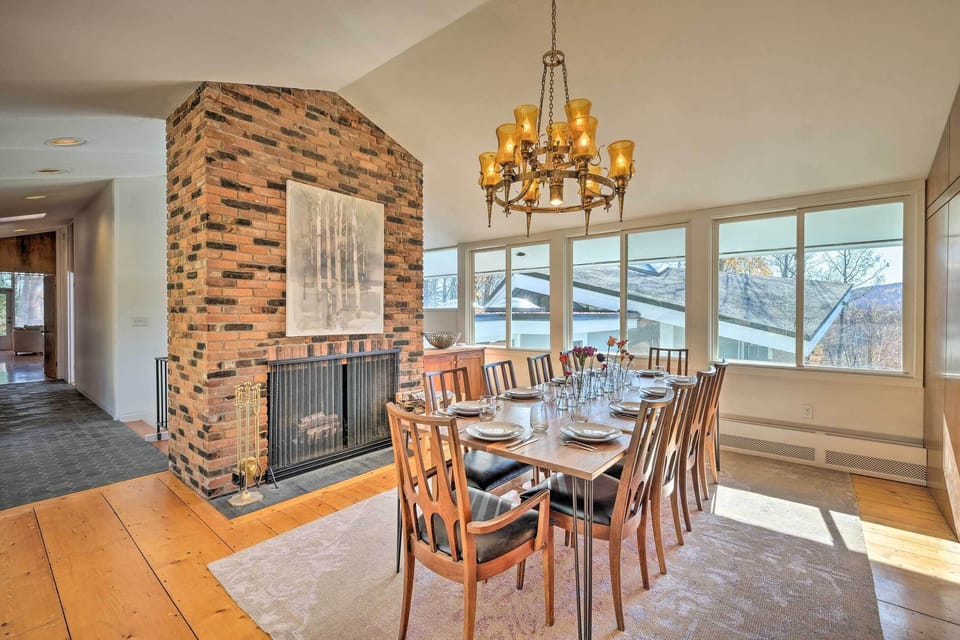 Dining Table | Wood-Burning Fireplace