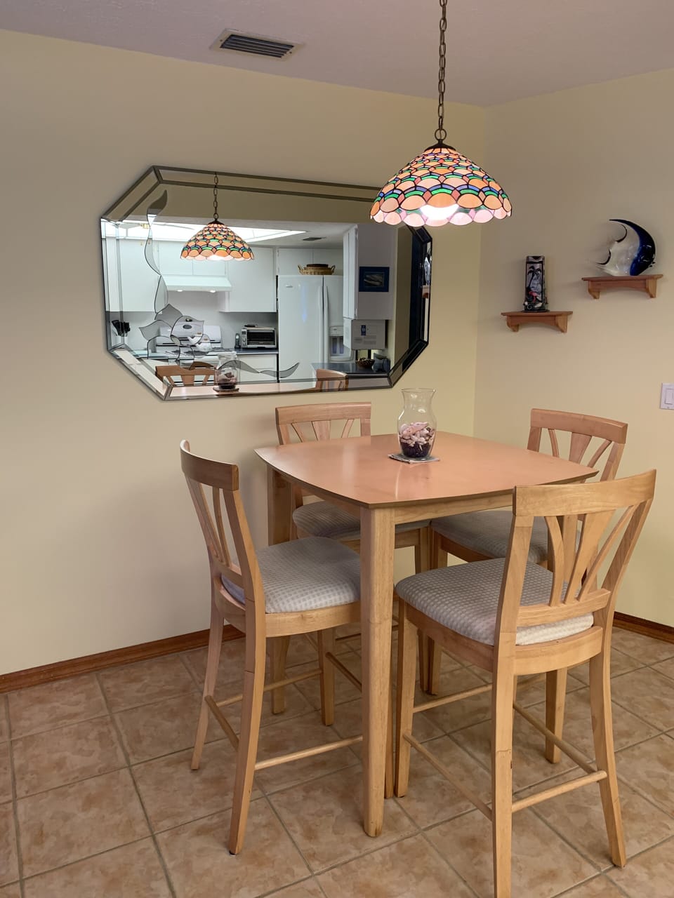 High-top breakfast nook in kitchen