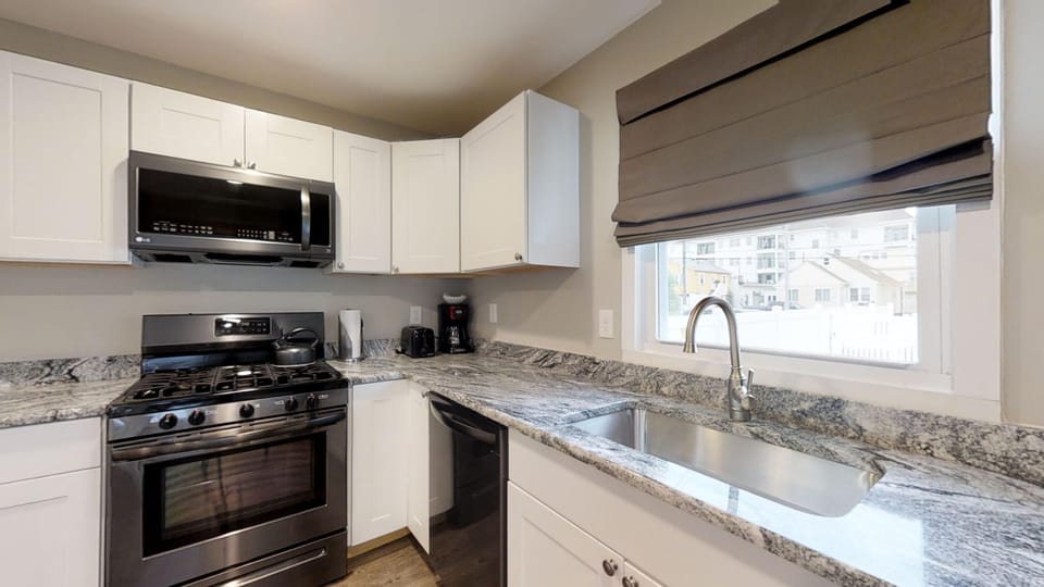 Large kitchen space for dining and cooking