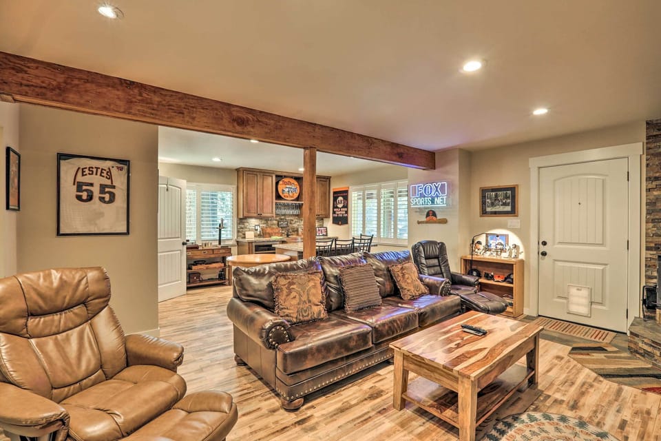 Lower Level | Sports Bar | Wood-Burning Stove | Books