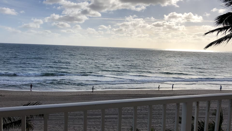 View from 4th floor balcony, outside studio