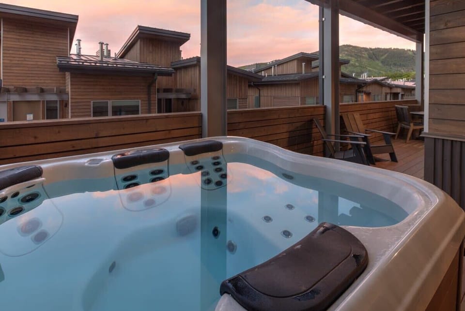 Private hot tub on lower level deck