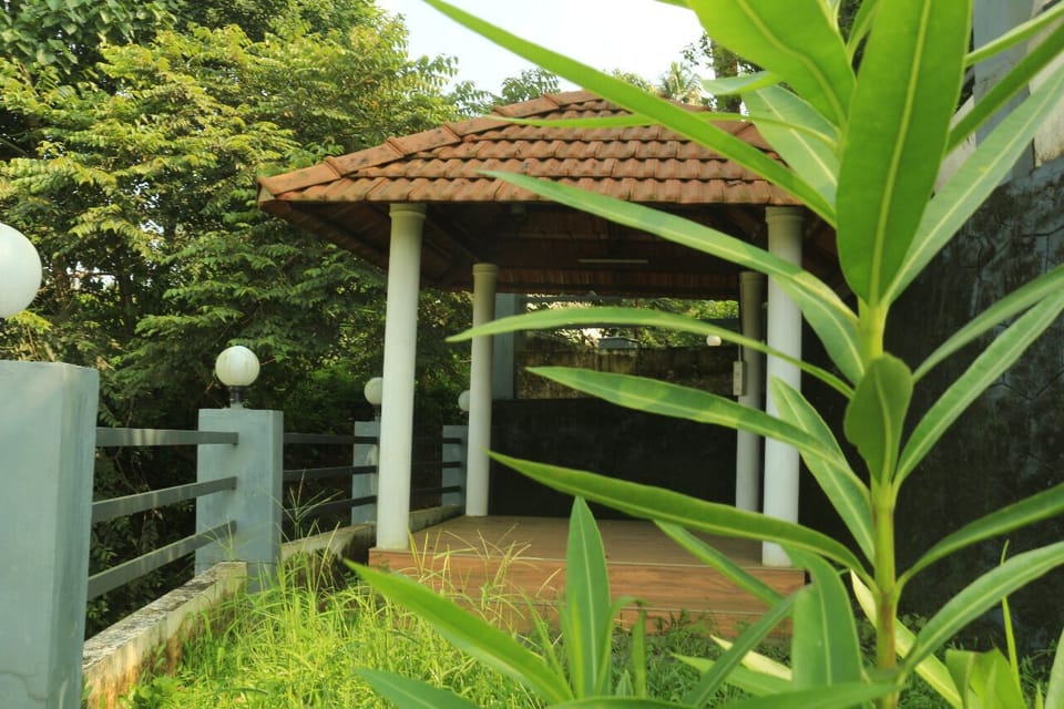 hut facing to river