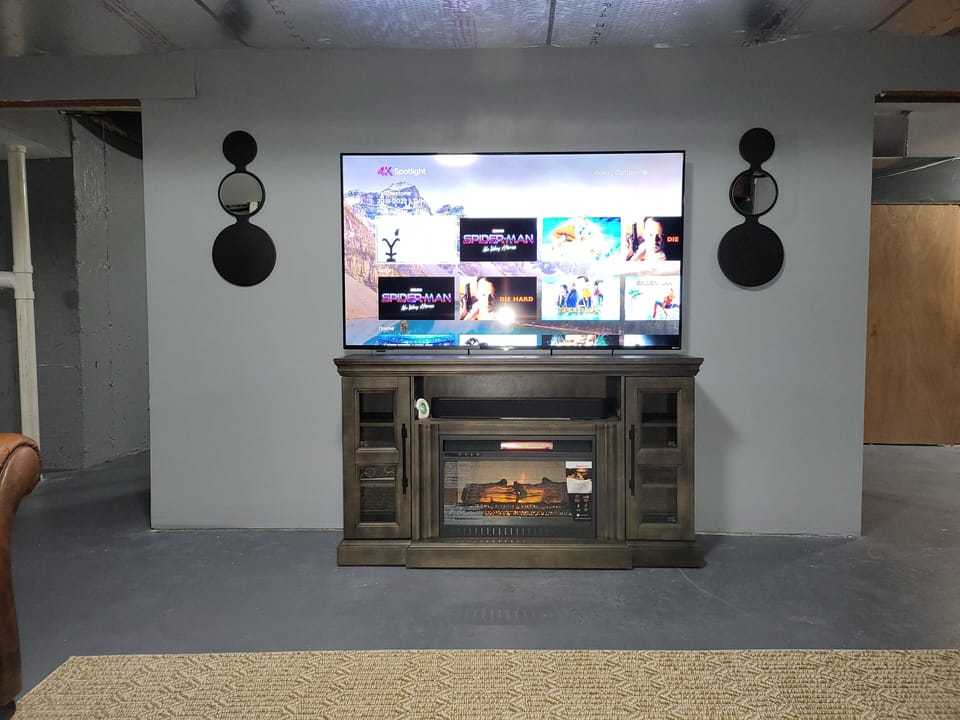 Entertainment area in the basement 