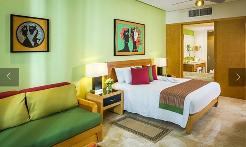 bedroom in the suite of the Riviera Maya Vidanta resort