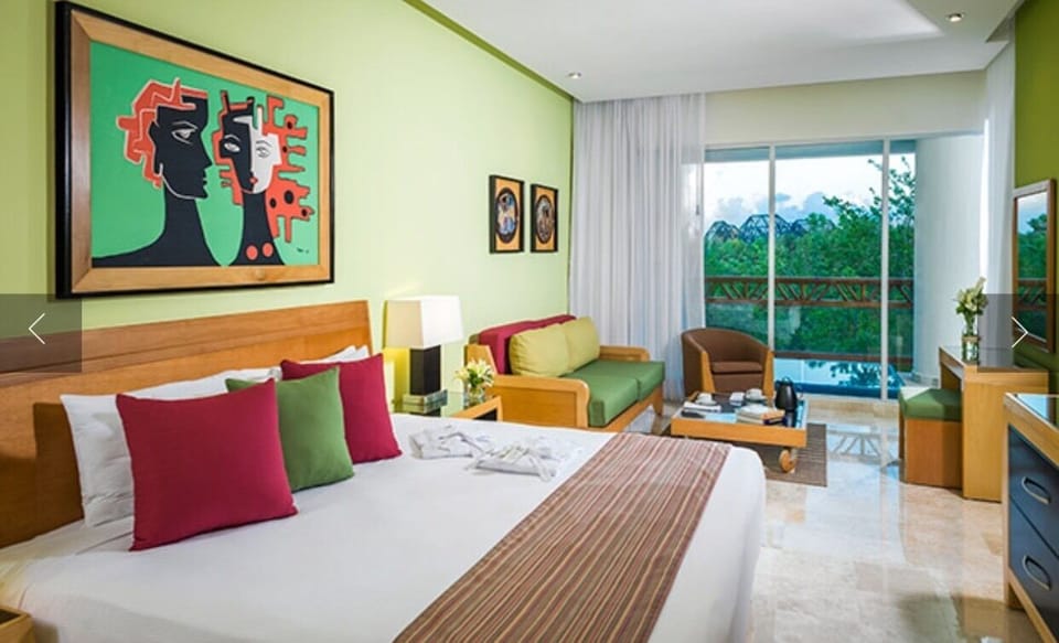 bedroom in the suite of the Riviera Maya Vidanta resort