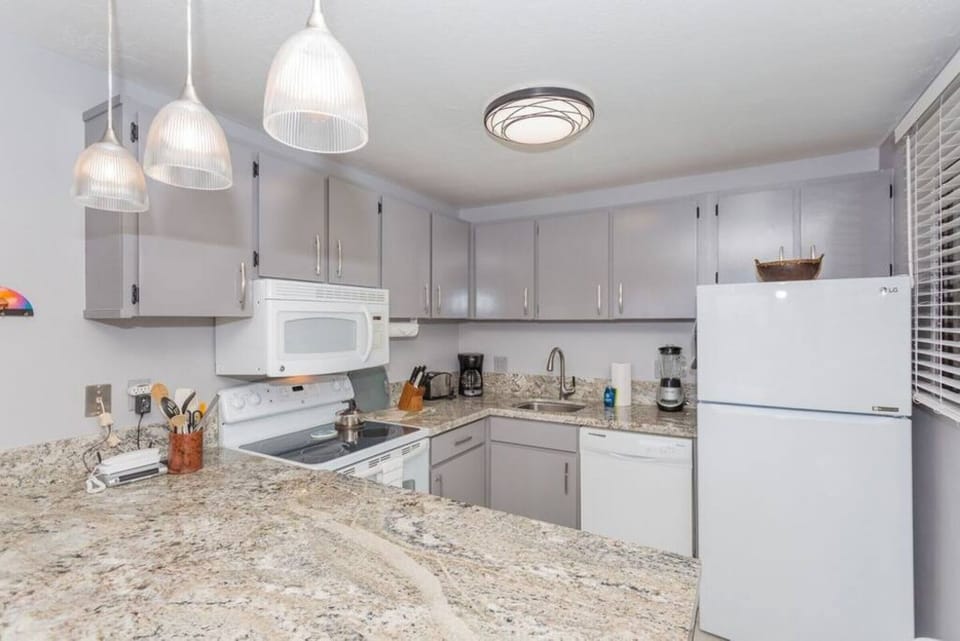 Full kitchen provides everything you need for a home-away-from-home cooked meal