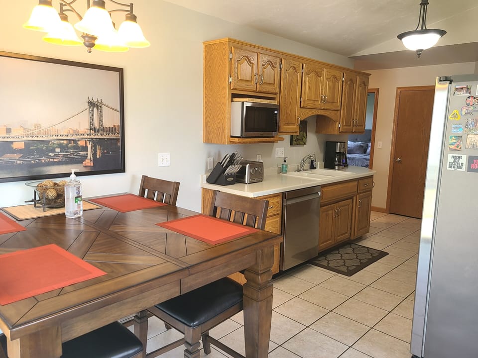 View of dinette and kitchen