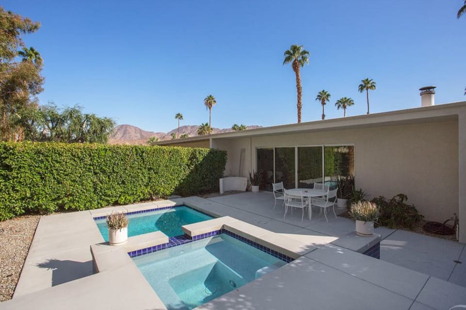 Pool View of House from Meditative Space and Totally Private Pool Area