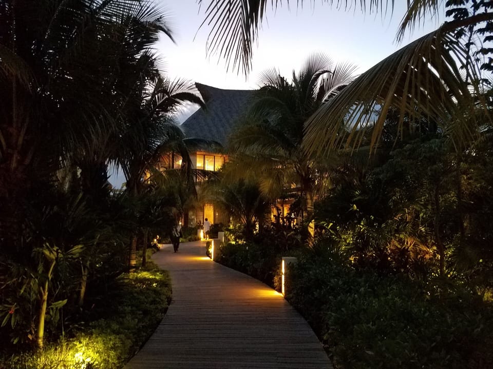 Beautiful evening at the resort
