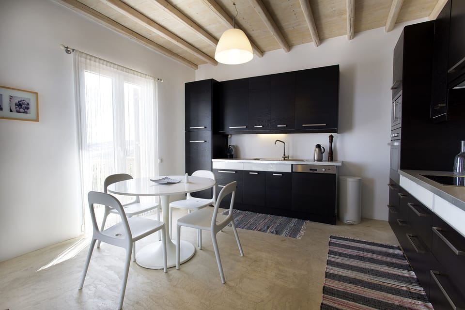 the kitchen