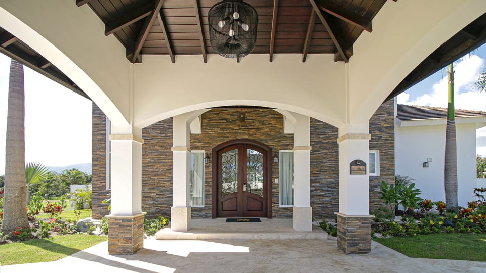 Gorgeous Covered Entrance.