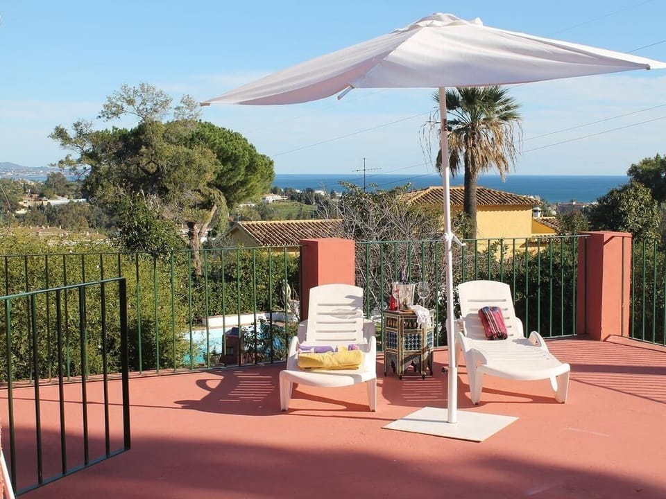 Large private Sunny sea view terrace. Newly equipped fotos coming soon. 