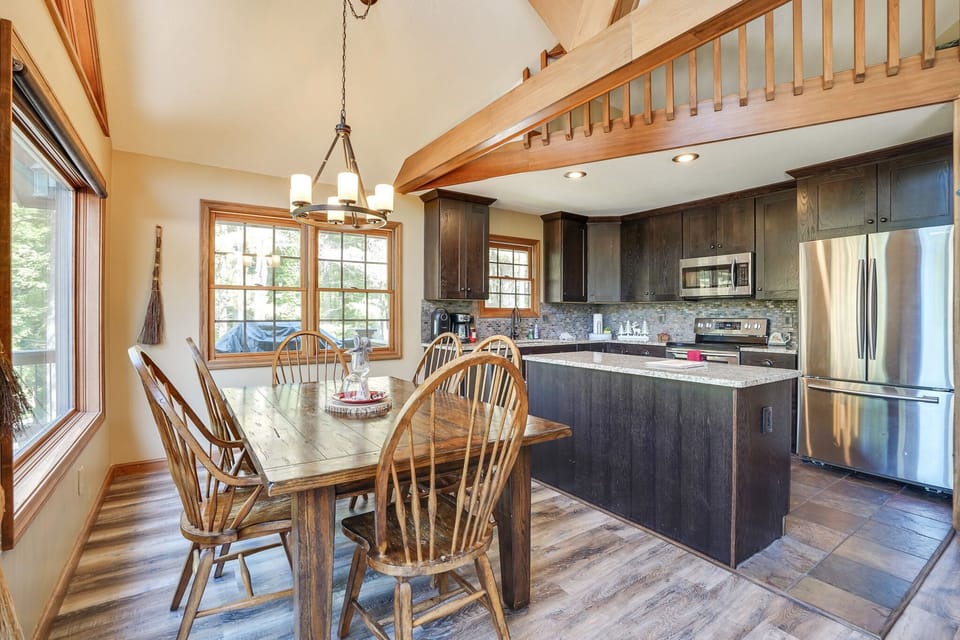 Fully stocked kitchen with modern conveniences